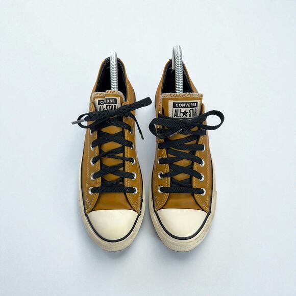 Converse Other - Converse Chuck Taylor All Star Low Brown Leather Black Trim Sneakers Men’s 9